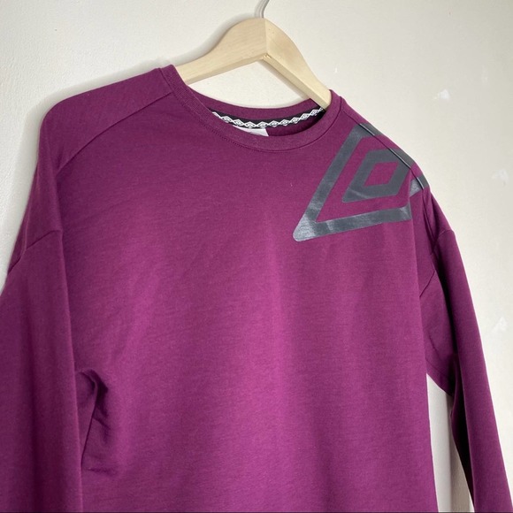 Umbro Maroon Long Sleeve Crop Top XS - Picture 6 of 6